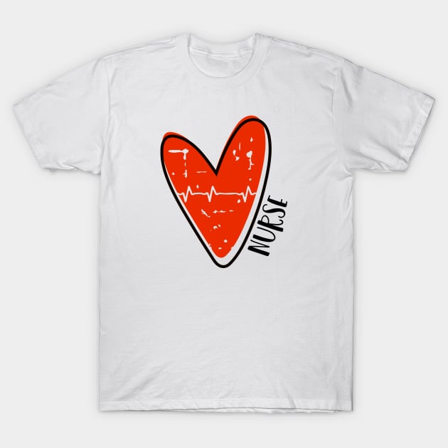 Nurse Heart T-Shirt by StarsDesigns